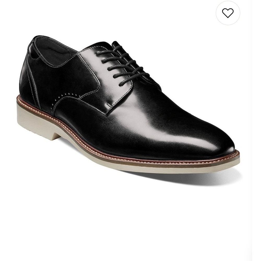 NWT Stacy Adams Mens Vinson Plain Toe Shoes Size 11 Black Leather 25488-001